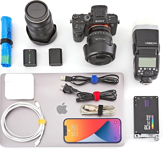 NBTORCH 120 PCS Reusable Cable Ties with Hook and Loop, Multi-purpose Adjustable Cable Management Wire Ties Cable Straps for Organizing Home, Office and Data Centers (Black+White+Grey, 4"-6"-8")