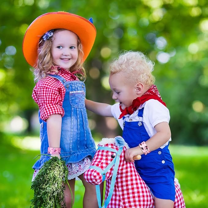 Junkin 48 Pcs Horse Party Favors Kids Western Party Slap Bracelets Disco Pink Cowgirl Cowboy Gifts Wristbands for Western Theme Birthday Party Supplies Stuffers Last Rodeo Bachelorette Prizes