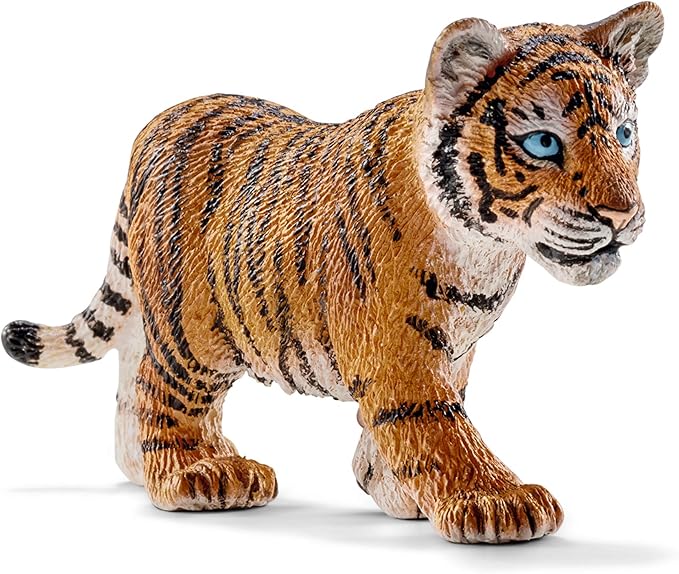 Schleich Wild Life, Animal Figurine, Animal Toys for Boys and Girls 3-8 years old, Tiger Cub, Ages 3+