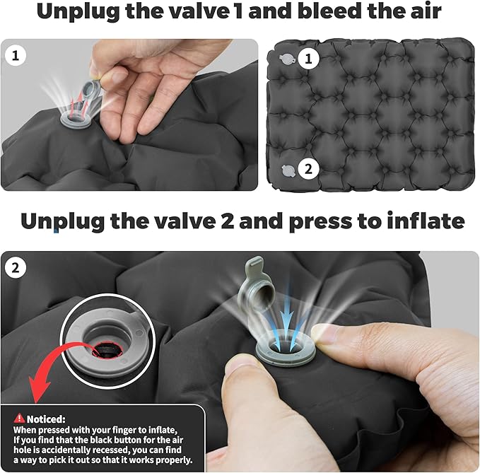 EULANT Lightweight Inflatable Seat Cushion Waterproof Air Cushion,Portable Travel Cushion Suitable for Camping Hiking Climbing Bleacher, Home and Office