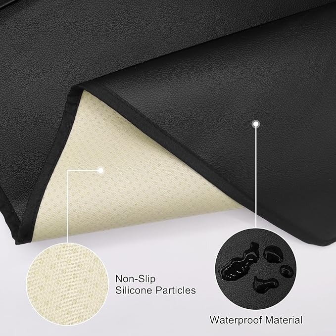 PU Leather Couch Organizer Caddy Sofa Armrest Organizer, Remote Control Holder for Recliner, Waterproof Armchair Caddy with 6 Pockets Storage for Magazine, Tablet, Phone, Remote (Black)