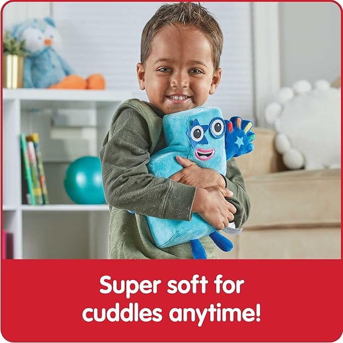 hand2mind Sing-Along Numberblock Five, Music Toys, Numbers for Toddlers, Preschool Learning Math Toys, Light Up Stuffed Animal Plushies, Counting Blocks, Kids Birthday Gifts, Easter Basket Stuffers