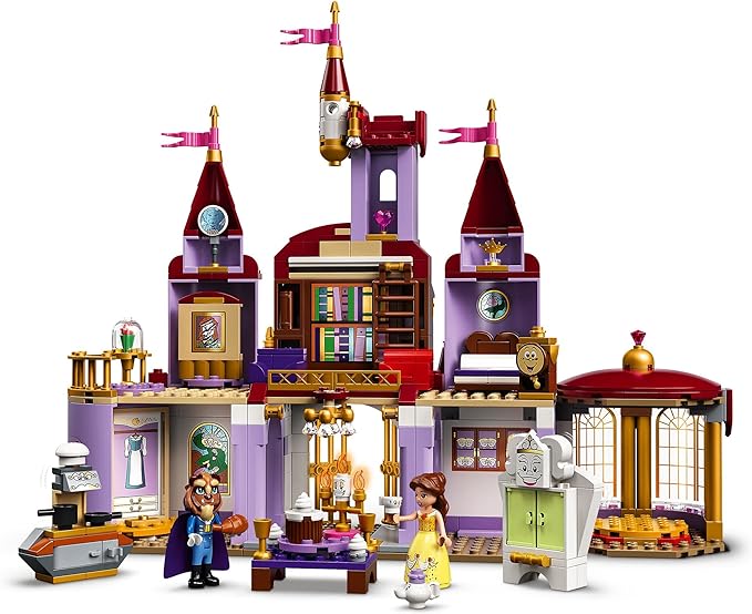 LEGO® Disney Belle and The Beast’s Castle 43196 Building Kit; an Iconic Castle Construction Toy for Creative Fun