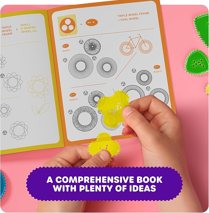 Dan&Darci Spiral Art Kit for Kids - Craft Set for Girls & Boys Ages 6-12 - Gifts for 6, 7, 8, 9, 10 Year Old Girl, Boy - Toys and Crafts Kits Gift - Arts Birthday Retro Vintage Ideas Drawing