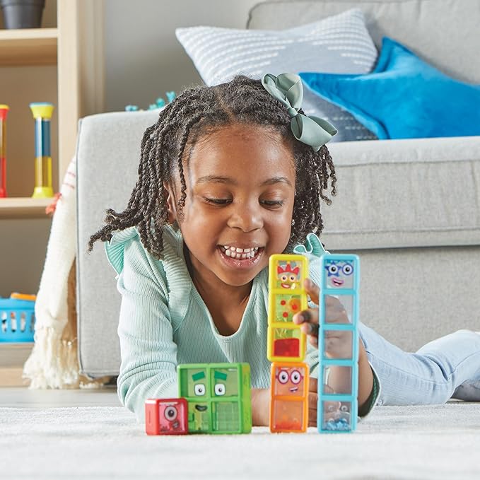 hand2mind Numberblocks One to Five Sensory Bottles, Number Toys, Toddler Counting Toys, Math Fidget Toys for Classroom, Calming Toys for Kids, Calm Down Corner Supplies, Social Emotional Learning