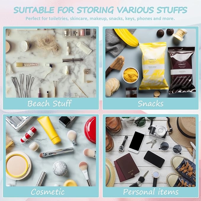 BuyCard 2 Pcs Ballet Gifts Cosmetic Makeup Bag with Chenille Letter Patch, Clear Pouch PVC Organizer Purse, Waterproof Travel Bag, Portable Toiletry Storage Bag for Her Girls Friends Women