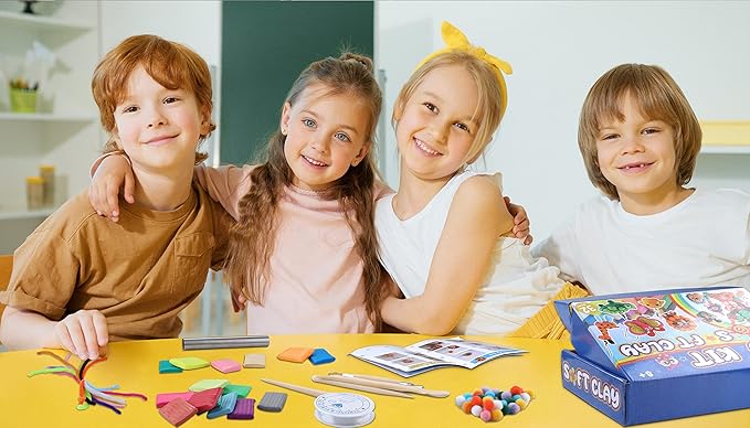 Fire Beetle Polymer Clay Kit, Modeling Clay with Sculpting Tools, Animal Decoration Accessories, Multicolor, 0.907kg, Oven Bake, Ideal for Kids & Adults, Ages 3-12