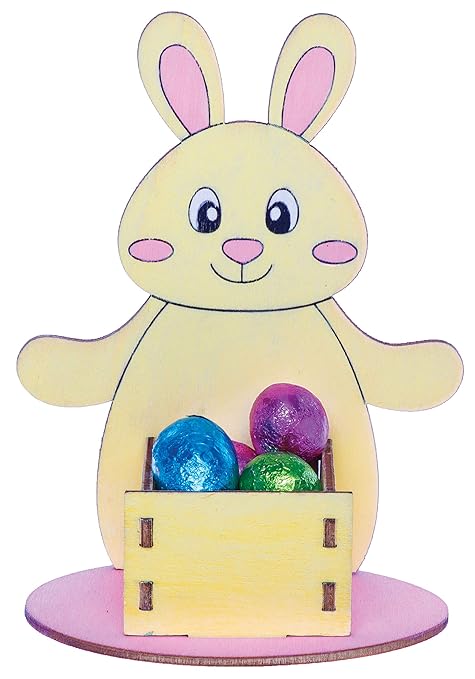 Baker Ross AT506 Easter Egg Cup Kits - Pack of 4, Creative Art and Craft Supplies for Kids to Make and Decorate