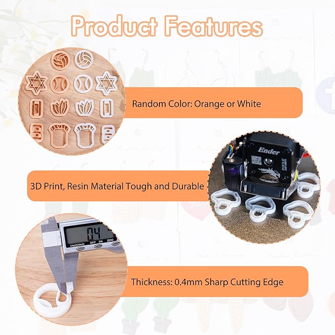 Puocaon Western Polymer Clay Cutters - 9 Pcs Clay Cutters for Earrings Making, Cowboy Hat Boot Clay Cutters Set, Rising Sun Clay Jewelry Cutters, Desert Scene Polymer Clay Cutters for Jewelry Making