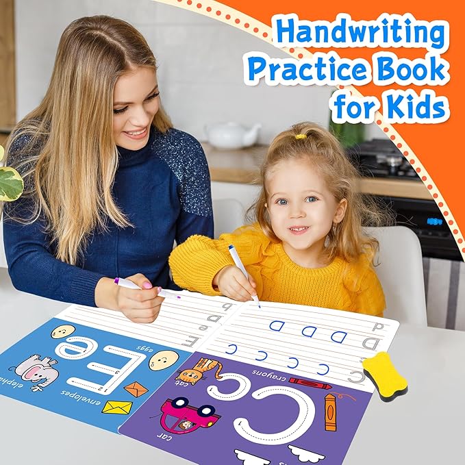 Elite Panda Preschool Learning Activities How to Draw with Alphabet, Letters Tracing Book for Kids Ages 3-5 Toddler Educational Game Coloring Kit Art Craft Supplies Toy Gifts Boy Girl 4-6 Years Old