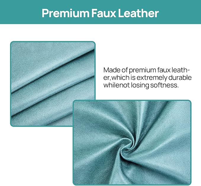 Teniux Remote Control Holder Faux Leather Armrest Organizer with 6 Pockets for Recliner Couch Sofa, Armchair Caddy for Smart Phone, Book, Magazines, Ipad, Remotes (Teal)