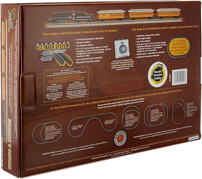 Bachmann Trains - Durango & Silverton Ready To Run Electric Train Set - N Scale 0.5 Liters