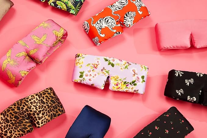 Glow People Silk Sleep Mask – 100% Mulberry Silk Eye Mask for Sleeping, Total Blackout, Cloud-Soft and Adjustable for Beauty Sleep and Travel - Burst