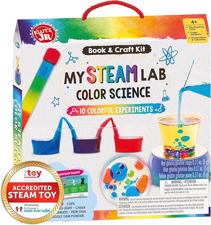 KLUTZ Jr. My STEAM Lab Color Science Kit, Medium