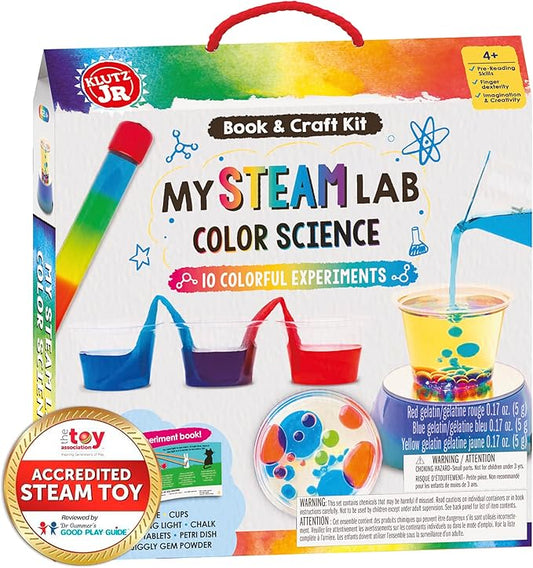 KLUTZ Jr. My STEAM Lab Color Science Kit, Medium