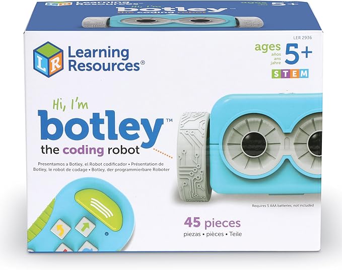 Learning Resources Botley The Coding Robot - 45 Pieces, Ages 5+ Screen- Free Coding Toys, Coding STEM Toy for Kids, Coding for Kids