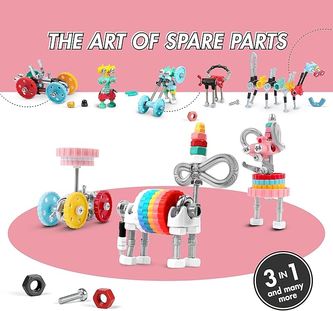 Unicorn Robot Stem Building Toys, Educational Build Your Own Robot Toy for Kids 6 7 8 9+ Year Old Girls Boys, Stem Toys Engineering Kit, Construction Toys Steam Gifts for Kids