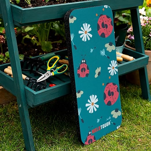 MELOTOUGH Garden Kneeling Pad, 1" Thick Soft NBR Foam Kneeling Pads for Gardening, Cleaning, Work - Lightweight & Comfortable, 15.75"x7.2" (Ladybug)