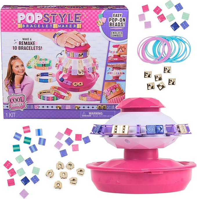 Cool Maker, PopStyle Bracelet Making Kit with 170 Beads, Make & Remake 10 (Packaging May Vary), Arts and Crafts Kids Toys for Girls
