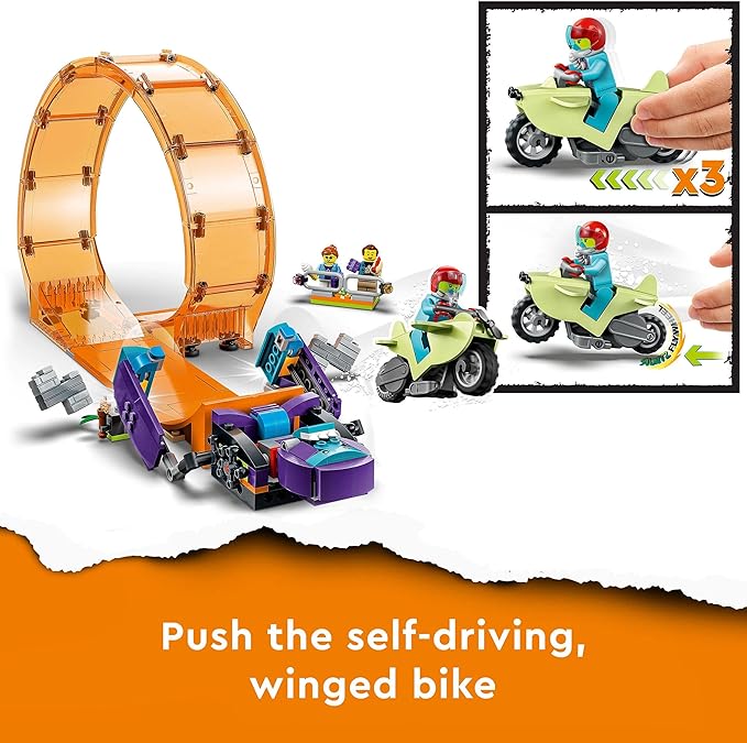 Lego City Stuntz Smashing Chimpanzee Stunt Loop 60338 Building Toy Set for Boys, Girls, and Kids Ages 7+ (226 Pieces)