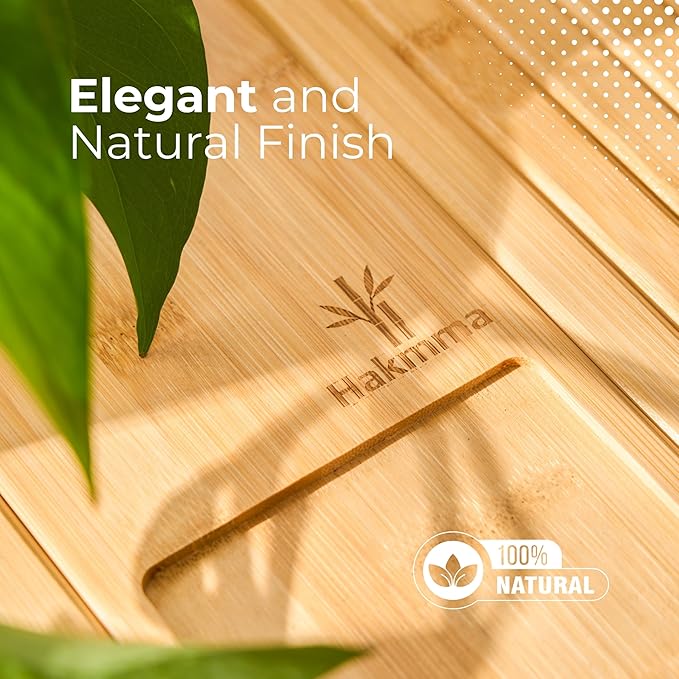 Bamboo Couch Cup Holder – Eco-Friendly Sofa Armrest Tray Table with Cup Holder for Coffee, Snacks & Phone – Foldable Bamboo Couch Arm Table, Anti-Slip Armrest Tray for Couch