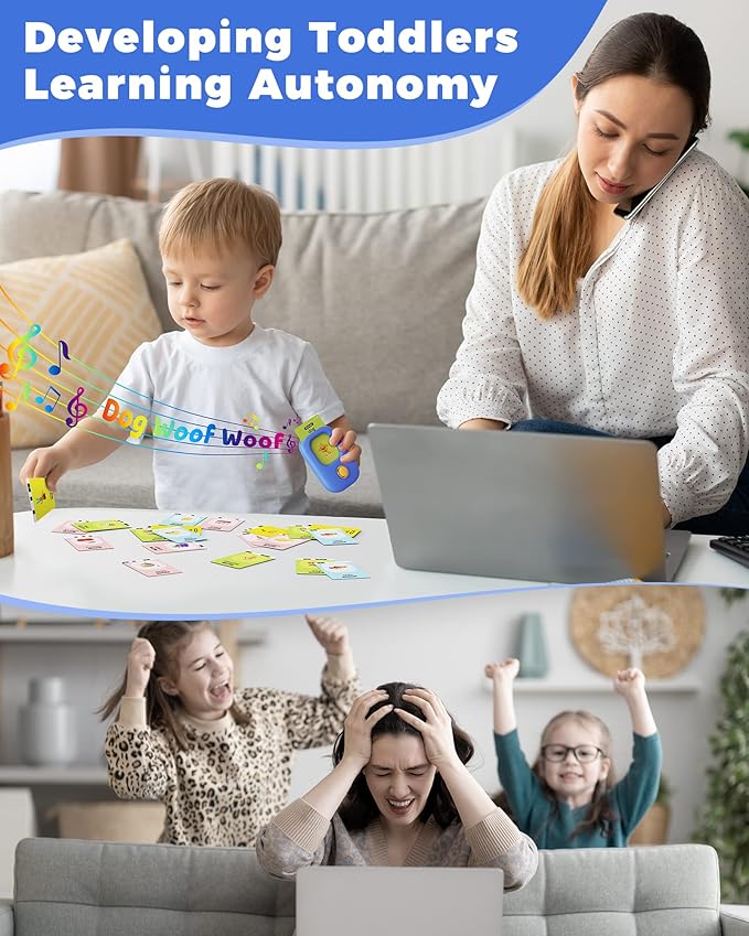 KOKODI Toddler Toys Talking Flash Cards for Boys Girls 2 3 4 5 Year Old Birthday Gifts, Learning Toys with 448 Sight Words for Kids, Autism Speech Therapy Toys for Autistic Children, Montessori Toys
