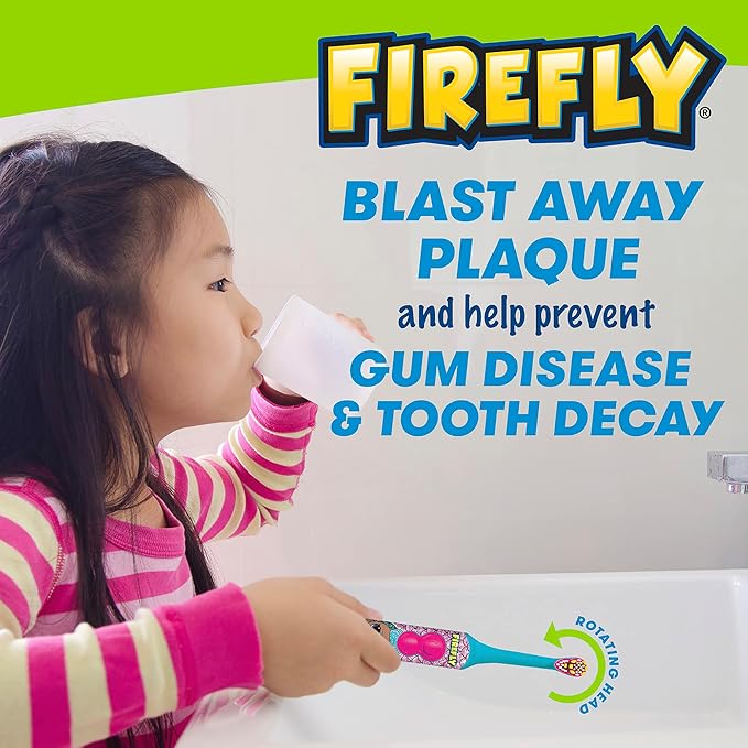 FIREFLY Clean N' Protect, L.O.L. Surprise! Toothbrush with hygienic Character Cover, Soft Bristles, Anti-Slip Grip Handle, Battery Included, Ages 3+, 1 Count (Pack of 2)
