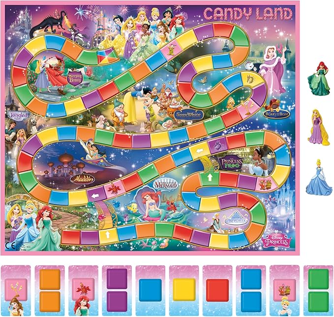 Hasbro Gaming Candy Land Disney Princess Edition Board Game | Preschool Games for 2-3 Players | Family Games for Kids | Easter Gifts for Boys & Girls | Ages 3+ (Amazon Exclusive)