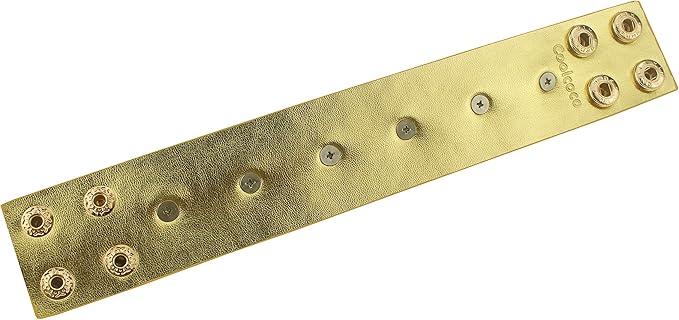 Coolcoco Gold Metal Spike Cuffs Leather Bracelet for Women Girl Cosplay (2 Pieces/Set)