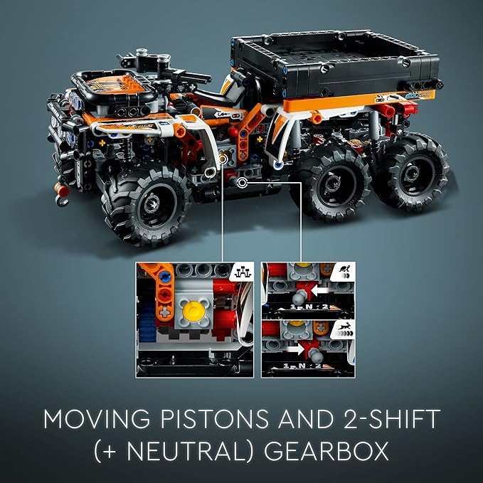LEGO Technic All-Terrain Vehicle 42139, 6-Wheeled Off Roader Model Truck Toy, ATV Construction Set, Birthday Gift Idea for Kids, Boys and Girls