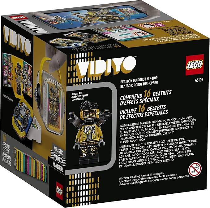 LEGO VIDIYO Hiphop Robot Beatbox 43107 Building Kit with Minifigure; Creative Kids Will Love Producing Music Videos Full of Songs, Dance Moves and Special Effects, New 2021 (73 Pieces)