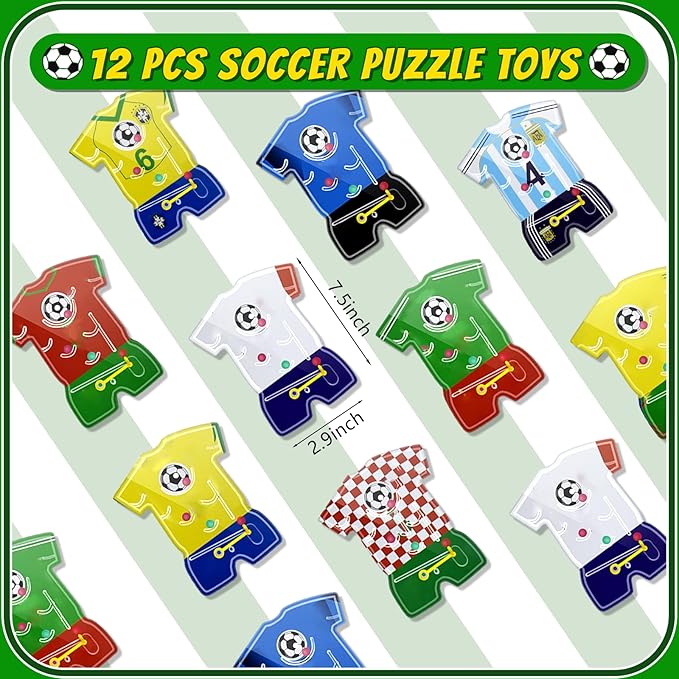 122 Pcs Soccer Party Favors Set with Soccer Goodie Bags Soccer Slap Bracelets Tattoo Stickers Puzzle Toys Soccer Stickers Whistles Soccer Party Supplies Soccer Party Decorations