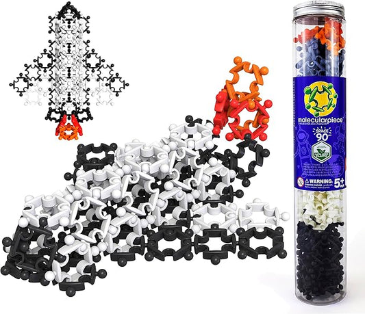Space (90 pcs) Eco-Friendly 4D STEM Building Toy for Creative Kids | Space Shuttle Toy, Rocket, Satellite, Fighter Jet | Durable | Hours of Fun | Party Activity | Birthday Gift Idea