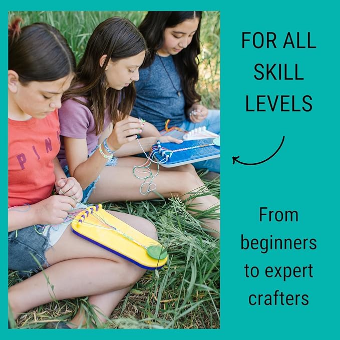 Choose Friendship, My Friendship Bracelet Maker®, an American Original | 20 Pre-Cut Threads - Makes Up to 8 Bracelets | Craft Kit, Kids Jewelry-Making Kit, Gifts for Girls 8-12