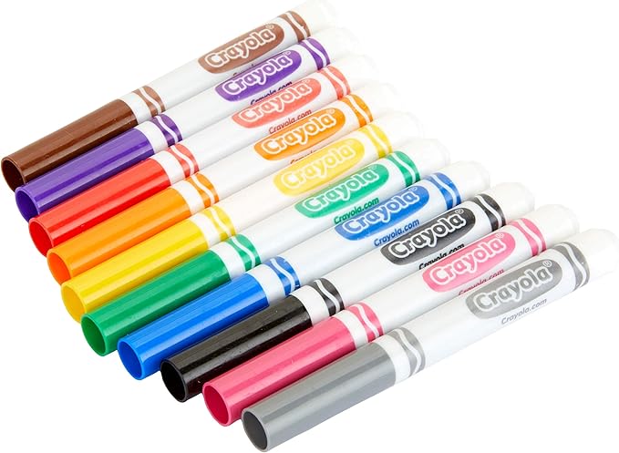 Crayola Broad Line Markers (12pks), Bulk Markers for School, Coloring Markers for Kids, Must Have Classroom Supplies for Teachers