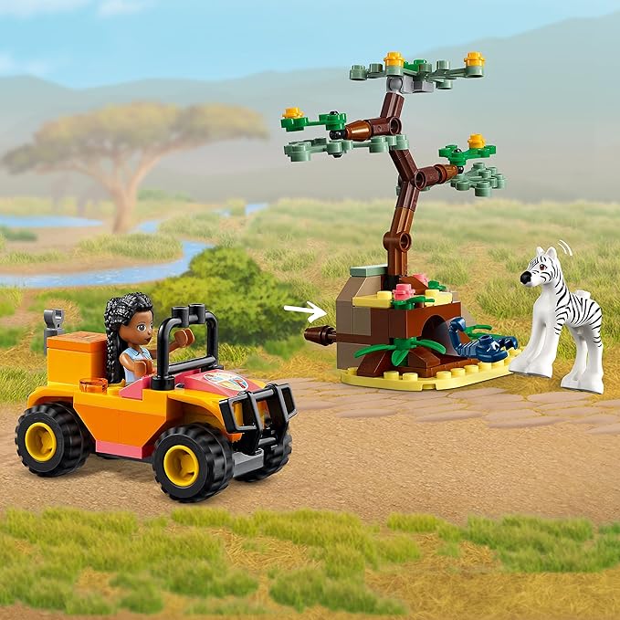 LEGO Friends Mia's Wildlife Rescue Toy 41717 with Zebra and Giraffe Safari Animal Figures Plus 3 Mini Dolls, Birthday Gift Idea for Kids, Girls & Boys Age 7 Plus Years Old