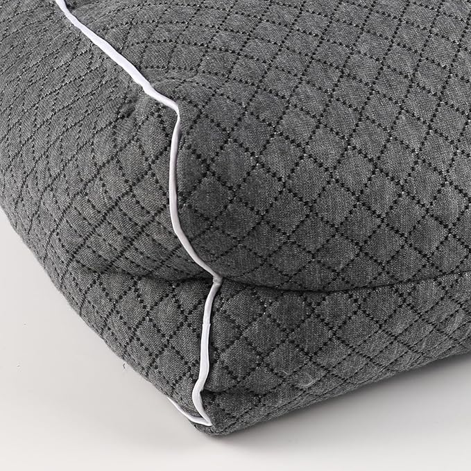 MINUPWELL 6.5" Knee Pillow for Side Sleepers - 100% Shredded Memory Foam Leg Pillow for Side Sleeping - Between Leg & Under Hip Pillow - Relieving Leg, Back, and Knee Pain - High Supportive