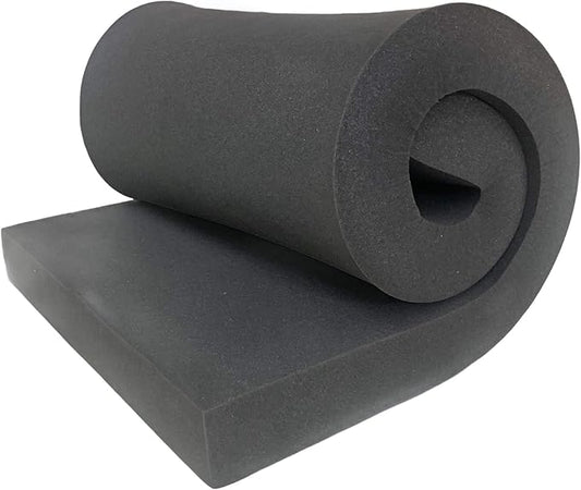 AKTRADING CO. CertiPUR-US® Certified Rubber Foam Sheet (Upholstery Foam, Acoustic Foam Sheet, Seat Replacement & More) - 5" H X 24" W X 24" L