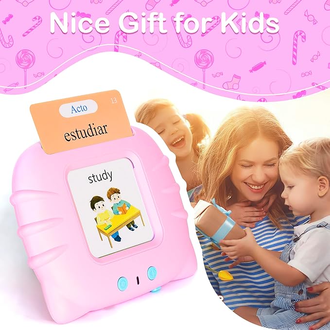 510 Spanish Flash Cards for Kids 3+ Years,Pocket Speech for Toddlers,Autism Sensory Toys,Learning Montessori Toys,Speech Therapy Toys for Kids Toddlers