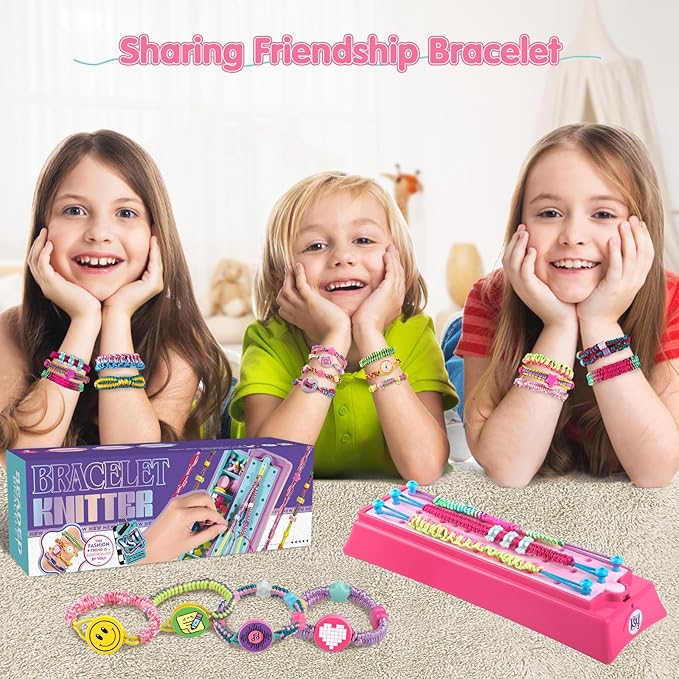 Friendship Bracelet Making Kit for Girls, Arts and Crafts for Kids Age 8-12, DIY Jewelry String Maker Kit Toys, Bracelets Maker Craft, Christmas Birthday Gifts for Ages 6 7 8 9 10 11 12 Year Old