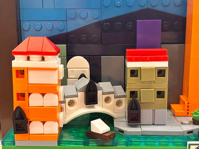 TUTU&LELE Postcard Venice, 3D Wall Art Craft Kit, Wall Art Architecture Skyline Model Kit, Office Home Décor, Architecture Building Blocks for Adults and Kids (580Pieces)