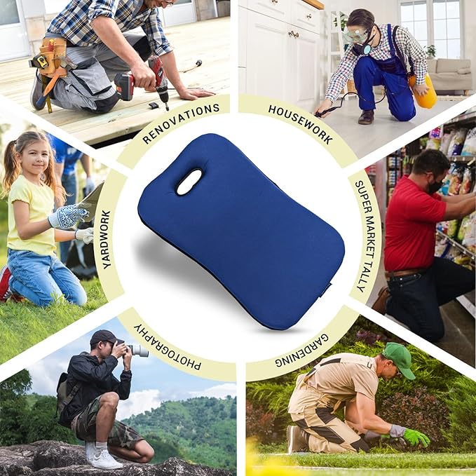 Extra Thick Knee Pad, Garden Kneeling Pads Gardening Yoga Baby Bath Exercise Flooring Cleaning Kneeler, High-Density Foam Cushion Support Knee Mat