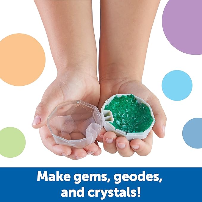 Learning Resources Gemology! Crystal Lab,STEM Toys, Early Science, Science Kit for Kids, Fun Gifts for Kids, 20 Pieces, Ages 4+