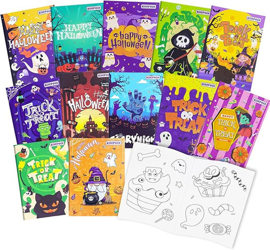 KiDEPOCH Halloween Mini Coloring Books, 24pcs Small Coloring Booklets for Party Favors Bulk, Great Creativing Gifts for Daily