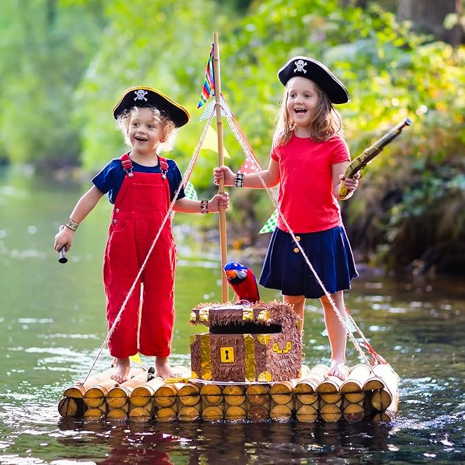 Junkin 40 Pieces Slap Bracelets for Kids Pirate Slap Bracelets for Party Favors Supplies Snap Bracelets Wristband School Prizes Birthday Exchanging Gifts Goodies Gadget Bulk