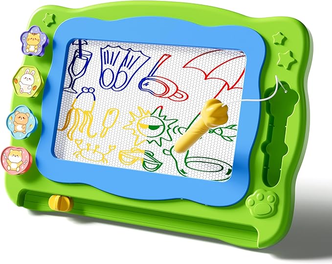 Large Magnetic Drawing Board for Toddlers, Magnetic Doodle Board for Kids, Etch A Sketch Magnet Erasable Writing Pad, Preschool Education Travel Toys for Kids Boys Girls Age 3 4 5 6 7 8 Years Old