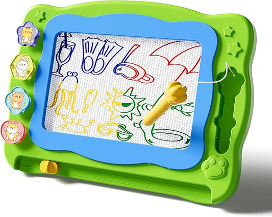 Large Magnetic Drawing Board for Toddlers, Magnetic Doodle Board for Kids, Etch A Sketch Magnet Erasable Writing Pad, Preschool Education Travel Toys for Kids Boys Girls Age 3 4 5 6 7 8 Years Old