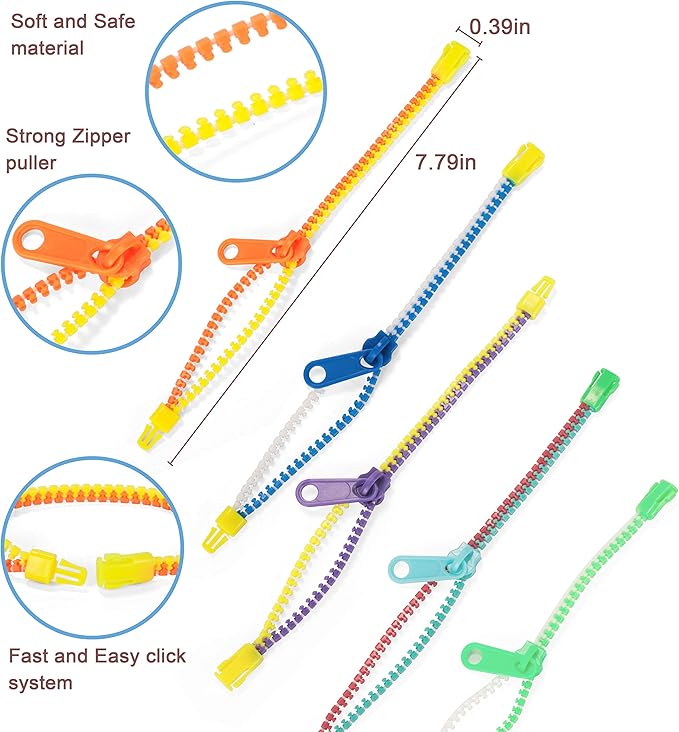 JOYIN 28 Pcs Valentines Day Pre Filled Hearts with Cards Filled with Zipper Bracelets for Kids Classroom Exchange, Cute Toys for Valentine Party Favors, Gift Exchange, Game Prizes