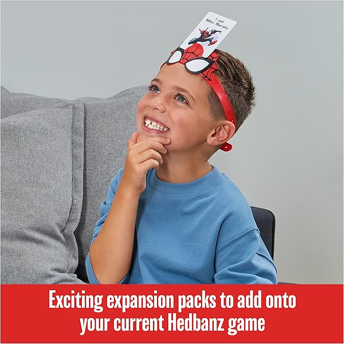Hedbanz, Picture Guessing Board Game Bundle of Disney, Spiderman, Animals Family Game Night, for Adults & Kids Aged 6 and up