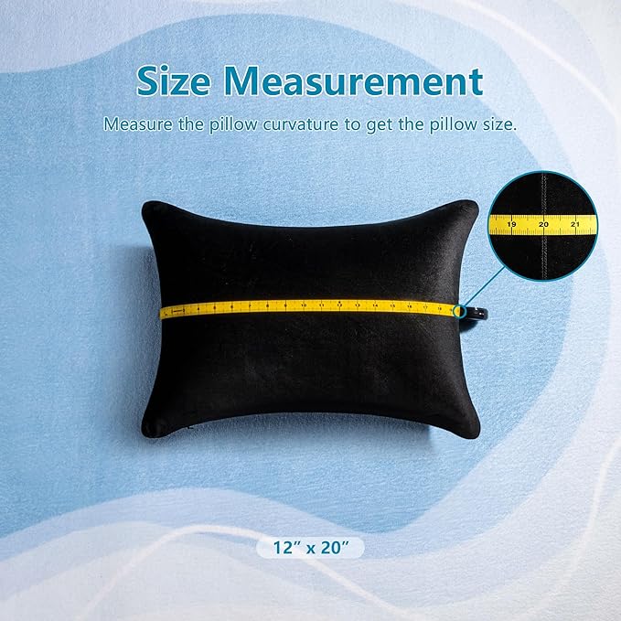 AM AEROMAX 12 × 20 Pillow Insert (Pack of 2) Memory Foam Lumbar Support Throw Pillow Sham Rectangular for Decorative Cushion Bed Couch Sofa Without Deform After Longtime Use(Black)